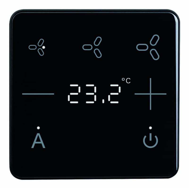 ELSNER 71322 KNX eTR 102 FC- jet black RAL 9005 Ambient temperature controller for Fan Coil A/C