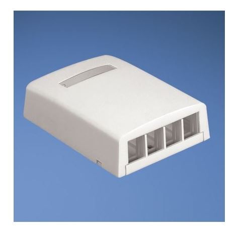 PANDUIT NK4BXIW-AY NK 4-Port Surface Mount Box- Off White