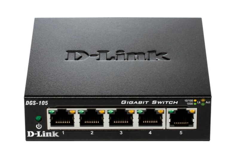 D-LINK DGS-105 SWITCH 5 PORTE GIGA 10/100/1000 M