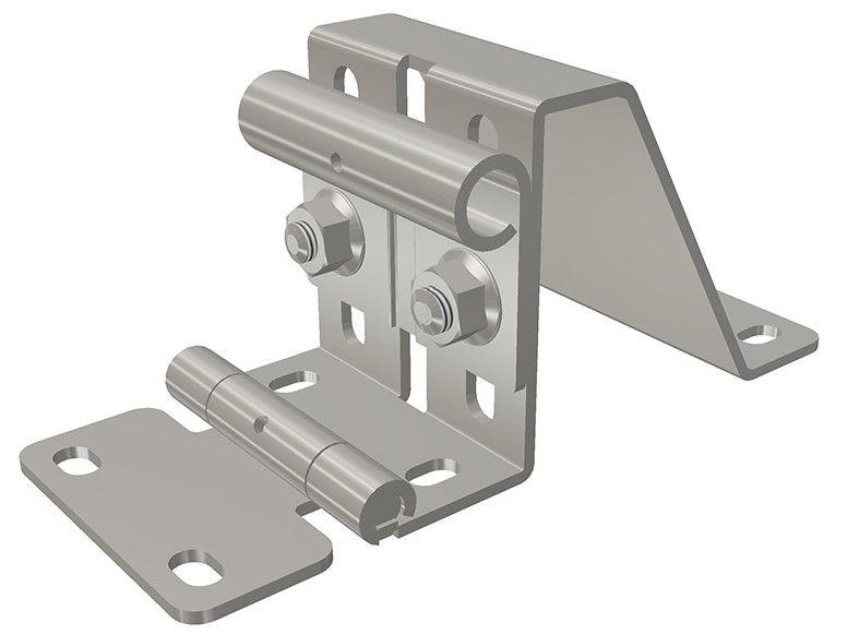 SOMMER 25934.1 Stainless steel hinge and roller support