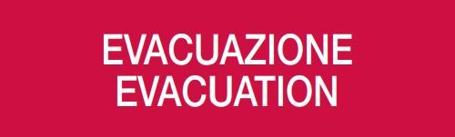 COOPER CSA INCENDIO CSA08642 DICITURA SERIE 50XX "EVACUAZIONE - EVACUATION"