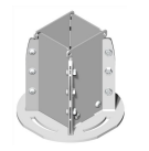 UNISTAB CQBR28G reclining burglary anti-burglary base square pole 2÷ 5mt