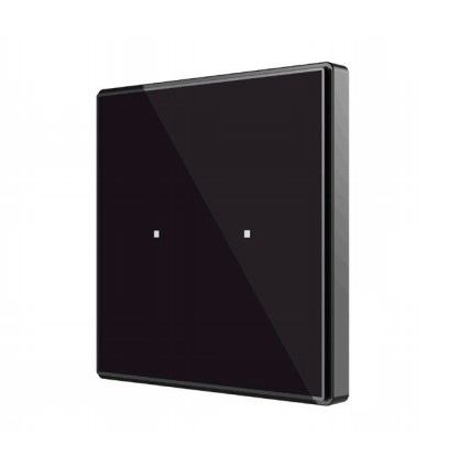 ZENNIO ZVI-SQTMD2-A ZVI-SQTMD2-A Square TMD Capacitive push button Square Touch-MyDesign with temperature probe, 2 buttons, black 