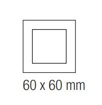 EKINEX EK-DQS-MA Placca quadrata in plastica finestra 60X60