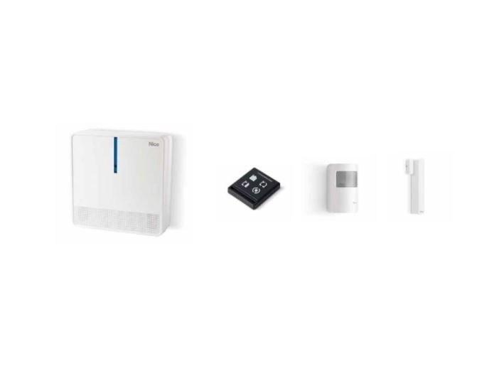 MNKITW7002C Kit allarme MyNice: centrale 99 zone in 6 aree, radio bidiriezionale Dual Band, Wi-Fi 