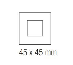 EKINEX EK-DQP-F Placca quadrata finestra 45X45mm in NTM