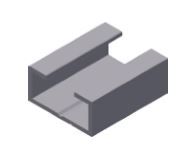ABTECNO WI-315461 PROFILO A C IN ALLUMINIO ALU 25X12 MM LUNGHEZZA 2 MT