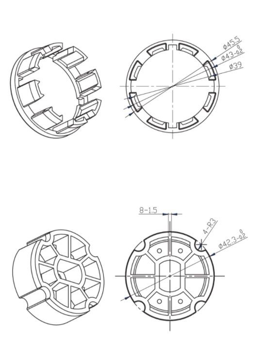CAME 001YK4112 ZF 45 hose adapter
