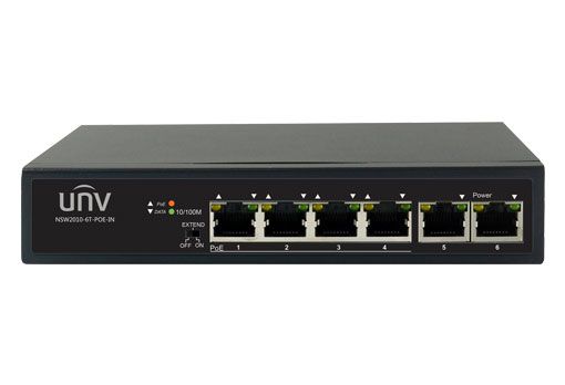 UNIVIEW NSW2010-6T-PoE-IN Switch 4PoE+2 porte