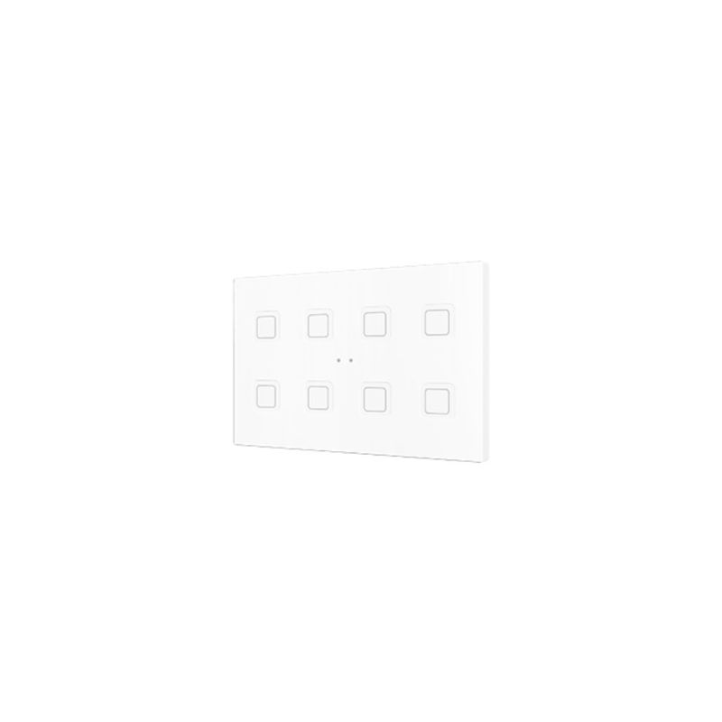 ZENNIO ZVITXLX8W Interruttore touch capacitivo TECLA XL retroilluminato 8 tasti, bianco