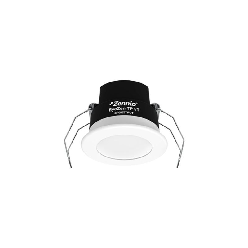 ZENNIO ZPDEZTPVTW Rivelatore di movimento KNX con sensore di luminosità per montaggio a soffitto, bianco
