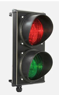 DOMOTIME SML2L230V Aluminium traffic light - 2 LED lights at 230 Vac - lens diameter 120 mm