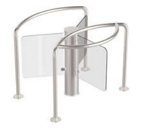 NICE TURNSTILES TWISTG Turnstile with railing - AISI 304 polished stainless steel
