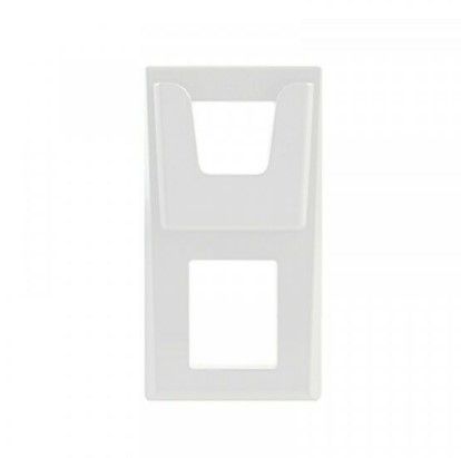 ABTECNO XPR-DINFP2VW-ES DOUBLE VERTICAL RECESSED FRONT PLATE WITH POCKET IN WHITE ABS