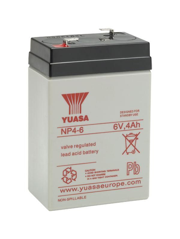 YUASA NP 4-6 6V 4Ah BATTERY