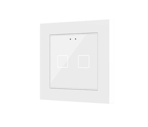 ZENNIO ZVI-F55X2-GW ZVI-F55X2-GW Flat 55 X2 Tastiera touch capacitiva retroilluminata (55 x 55 mm), 2 moduli, bianco lucido 