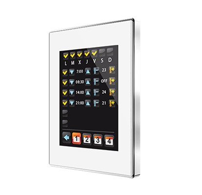 ZENNIO ZVI-Z41LIT-WC Touch Z41 Lite, cromo cornice bianco