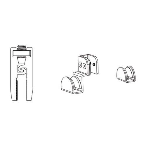 TOPP "G60 TEL_2_2300_" G60 adapter kit for 10-12mm glass doors (2 an