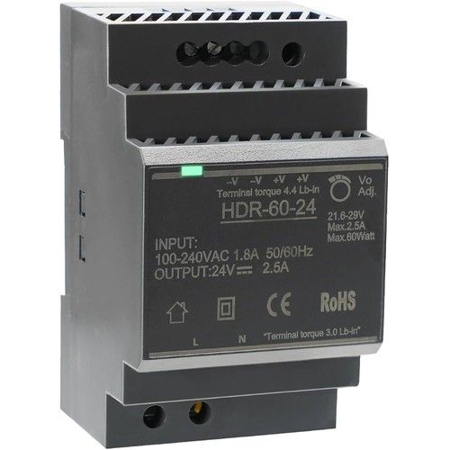 MARSS MH-A3012-D 12Vdc 3A power supply in DIN rail enclosure