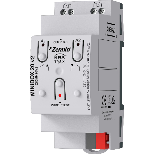 ZENNIO ZIOMN20V2 MiniBox 20V2-2out, 16A