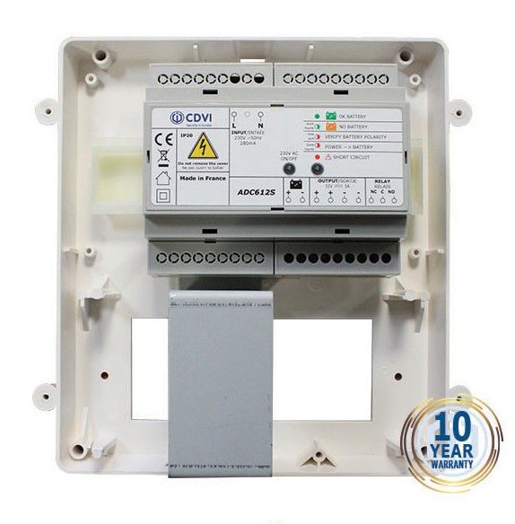 CDVI ADC612SB 12 Vdc/5A POWER SUPPLY IN METAL ENCLOSURE