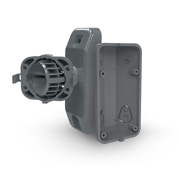 SATEL BRACKET C GY Set di staffe a muro per sensori da esterno: OPAL Plus, OPAL Pro, AOD-200 (colore grigio, staffa ad angolo e snodo a sfera)