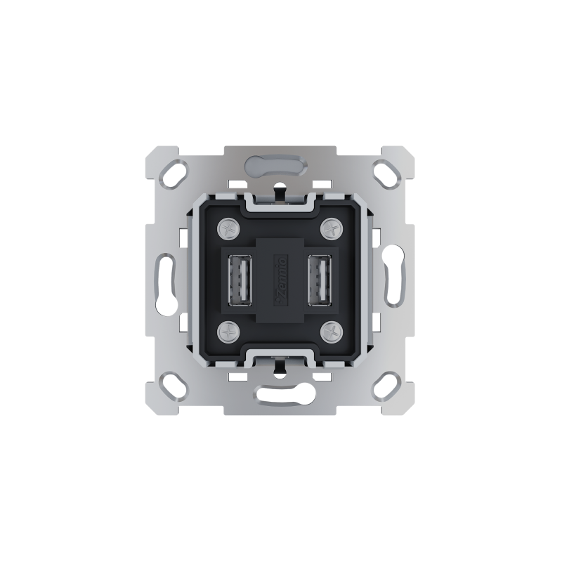 ZENNIO 8300007 5 V/3.5 A dual USB module (55 x 55 mm)