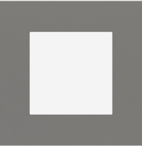 EKINEX EK-PQP-GAI Placca quadrata finestra 45x45 mm - colore ematite