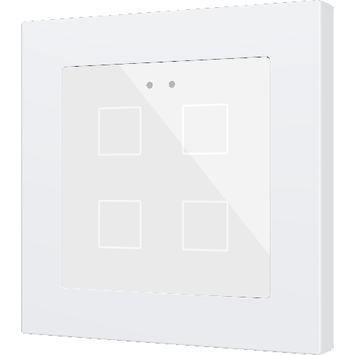 ZENNIO ZVIFR70X4W Flat RGB 70 X4. Pulsante capacitivo in vetro 70x70