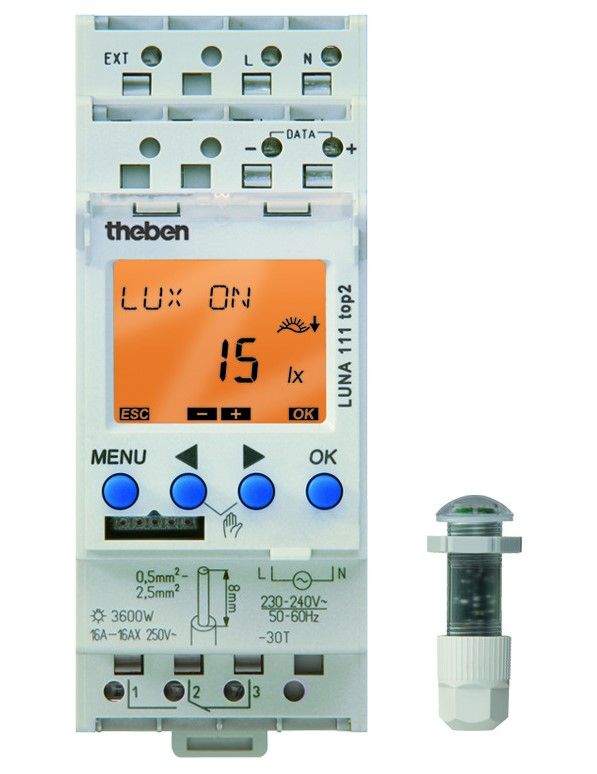 THEBEN 1110100 LU 111 TOP2 INT.CREP.2MOD 1CAN WALL SENSOR - DIGITAL TWILIGHT 0/100.000LUX