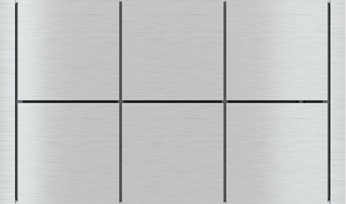 EKINEX EK-FLR-GBQ Cornice FF Flank rettangolare Metallo Alluminio