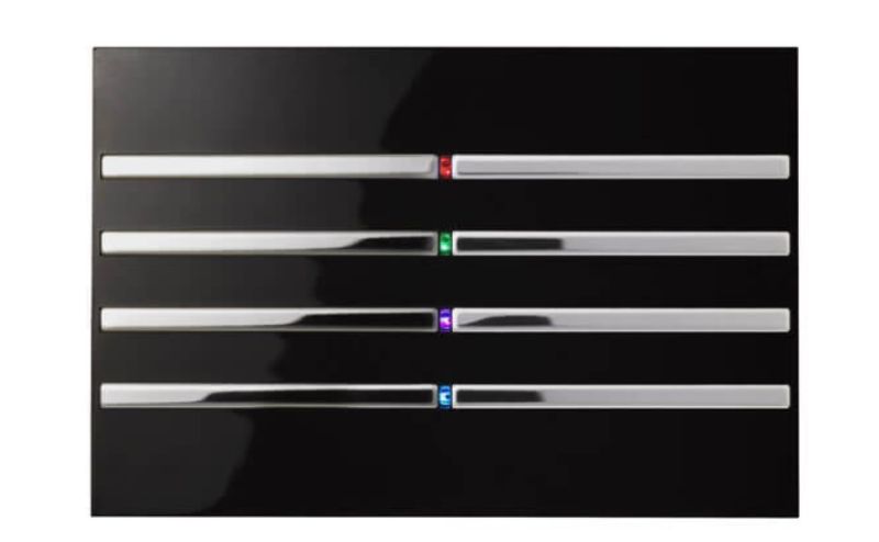 BLUMOTIX BX-RKB-CHROME QUBIK KNX multifunction keyboard in rectangular ABS
