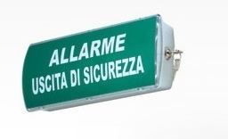 VENITEM 23.29.32 Pannello ottico-acustico TPUS 12Vdc/24Vdc per porte USCITA DI SICUREZZA con blocco chiave