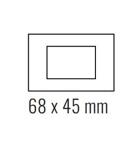 EKINEX EK-PRG-GA Placca rettangolare plastica finestra 68x45mm