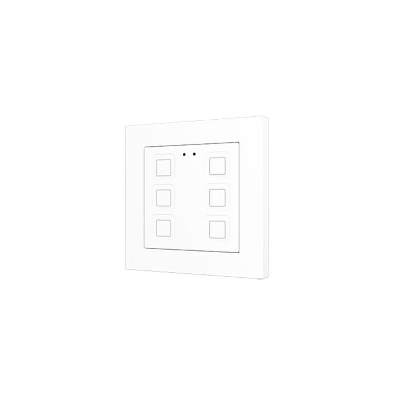 ZENNIO ZVIT55X6W Tecla55 capacitive keyboard, 6 keys, white