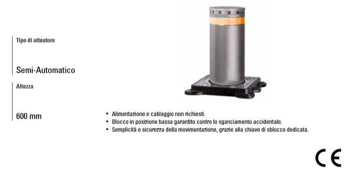 FAAC 116060 DISSUASORE 275H600 SEMI-AUTOMATICO INOX