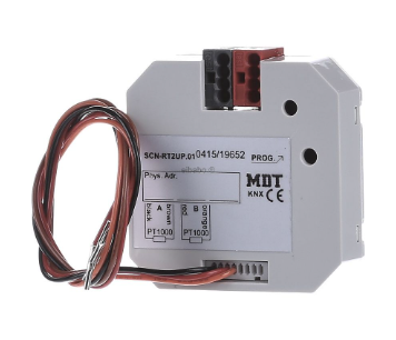 MDT SCN-RT2UP.01 Regolatore di temperatura / sensore 2 volte per PT1000 per automazione domestica KNX SCN-RT2UP.01