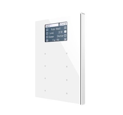 ZENNIO ZVI-TMDV-AW TMDV room controller, cornice in alluminio, bianco