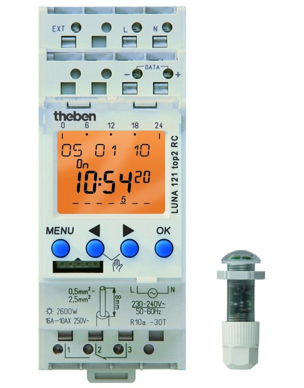 THEBEN 1210100 LU 121 TOP2 INT.CREP+INT.ORARIO DGT 1CAN - CREPUSCOLARE DIGITALE