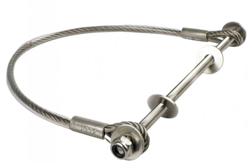 GIBIDI KFI400ING CAVO ARRESTO CADUTA (ACCIAIO INOX) - 400MM (CON GUAINA + ASTA INOX)