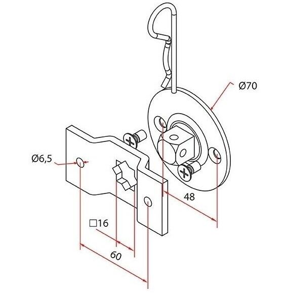FAAC A5806_0552 TM2 SUP58 - 100x100 1PC SUPPORT
