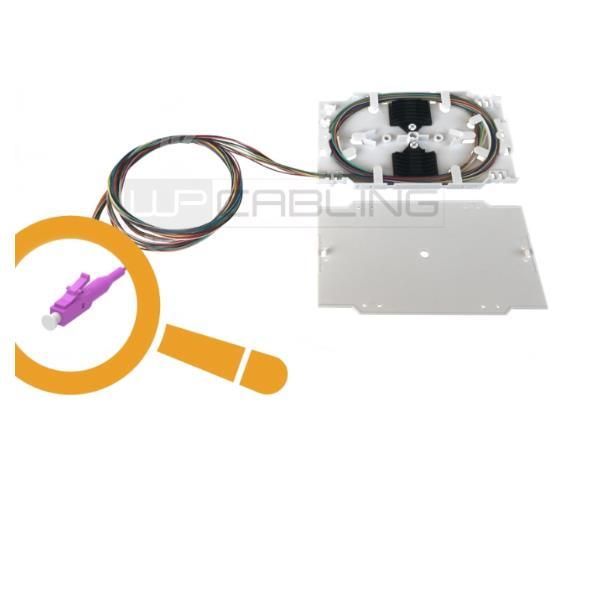 WP RACK WPC-FST-4129LC-020 Vassoio portagiunti con 12 pigtail Multimodali multicolore OM4 50/125µ LC, Tight Buffer, 2m.