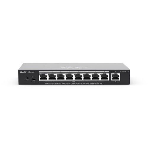 RUIJIE RG-ES209GC-P 9-Port Gigabit Smart POE Switch, 9 Gigabit RJ45 Po