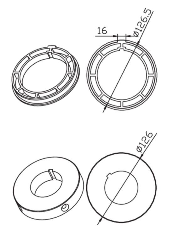CAME 001YK9102 TONDO133X2mm