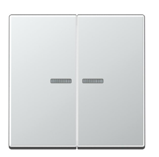 JUNG A10921STRFAL KNX RF pushbutton, 2 channels, aluminium
