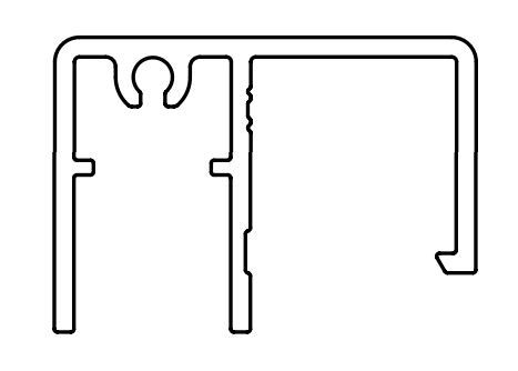FAAC 105803 VERTICAL PROFILE FOR FIXED DOOR L=5,200 mm TK20