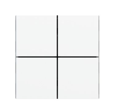 EKINEX EK-TQQ-GA_ Tasto quadrato plastica (4 pz) - per pulsante serie FF