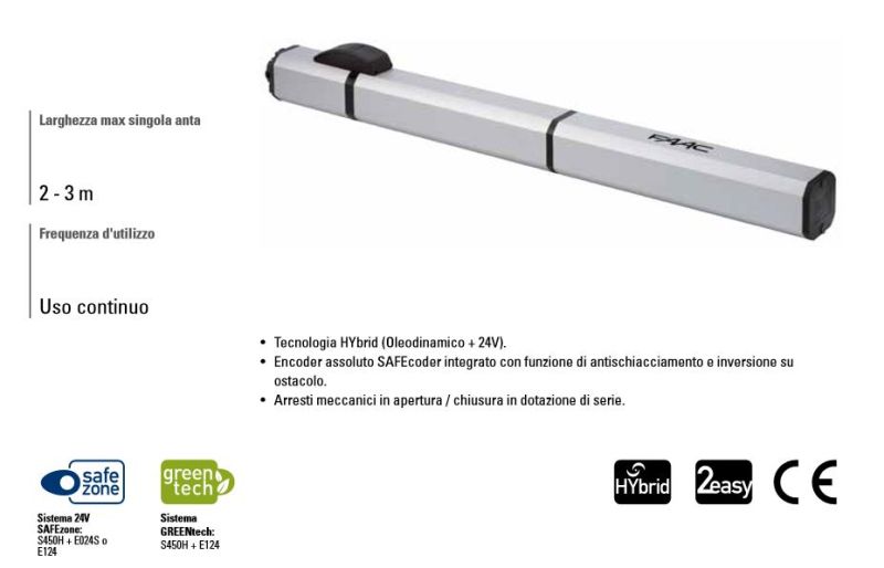 FAAC 104100 S450H CBAC 24V OPERATOR