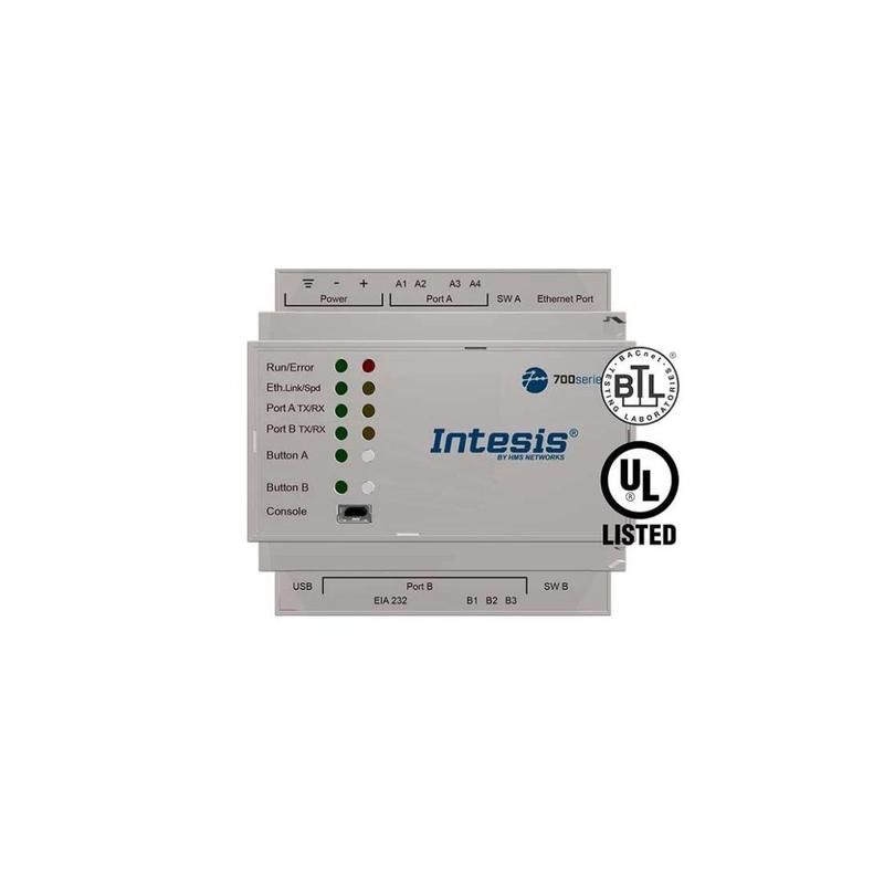 IN701KNX1K20000 Traduttore di protocolli Intesis con supporto KNX, Seriale e IP - 1200 punti