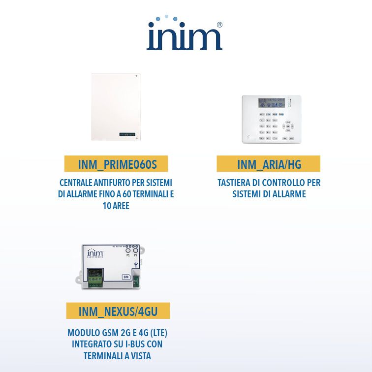 kit inim prime60S + tastiera + moduloGSM 2G